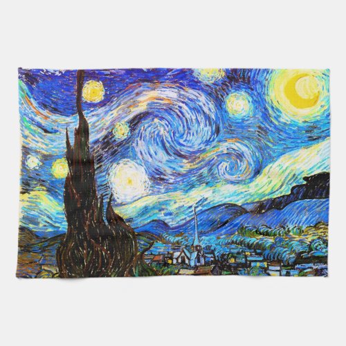 Starry Night Van Gogh Fine Art Kitchen Towel