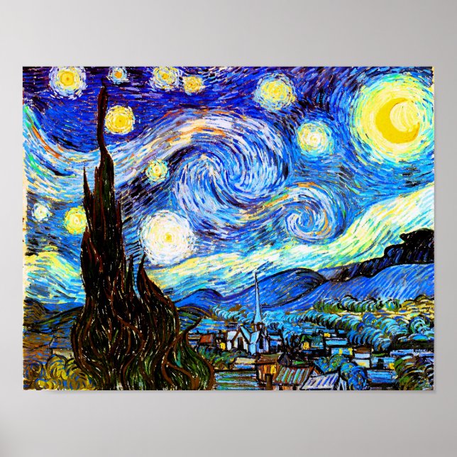 Starry Night Van Gogh Fine Art Poster (Front)