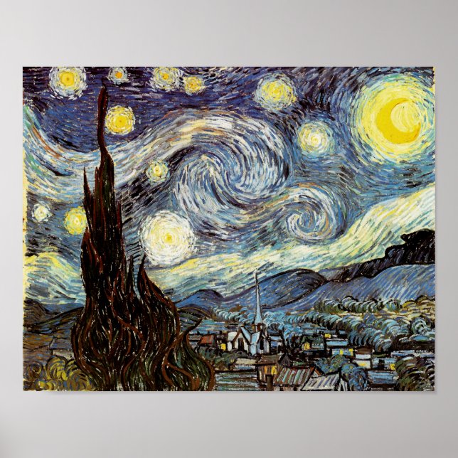 Starry Night Van Gogh Fine Art Poster (Front)