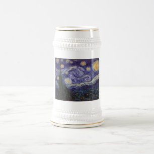 Starry Night, Van Gogh French Town Saint Remy Beer Stein