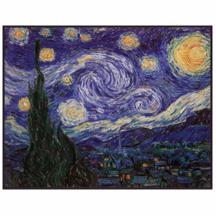 Starry Night, Van Gogh French Town Saint Remy Cutout