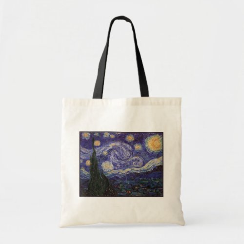 Starry Night Van Gogh French Town Saint Remy Larg Tote Bag