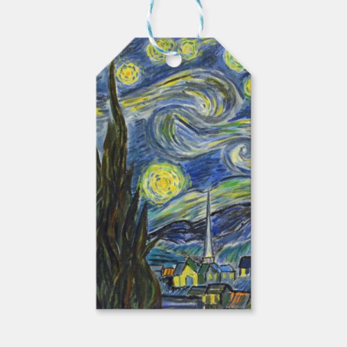 Starry Night Van Gogh Gift Tags