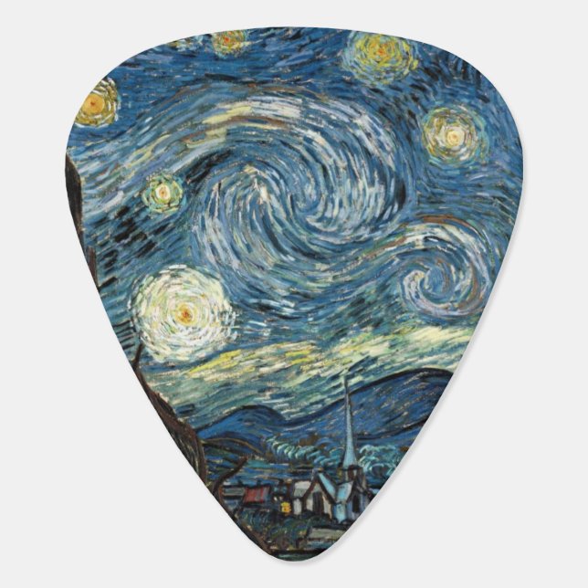 Starry Night Van Gogh Guitar Pick (Back)
