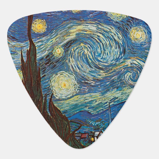Starry Night Van Gogh Guitar Pick (Front)