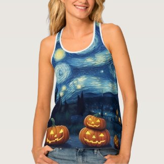 Starry Night Van Gogh Halloween Solid Back