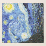 Starry Night Van Gogh Impressionism Chiffon Scarf<br><div class="desc">Gorgeous French  Impressionism    vintage fine art    painting of The Starry Night,  by Vincent Van Gogh,           is on this  Chiffon Scarf.  Image is public domain due to expired copyright.</div>