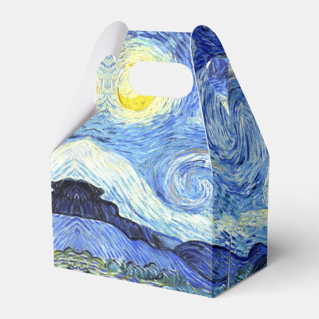 Starry Night Van Gogh Impressionism Favor Box (Front Side)