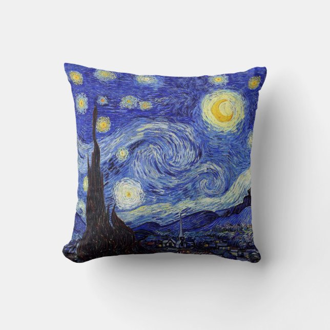 Starry Night Van Gogh Inspired Pillows (Front)
