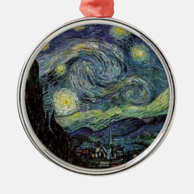 Starry Night - van Gogh Metal Ornament (Front)