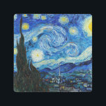 Starry Night - Van Gogh Metal Print<br><div class="desc">Introducing our stunning metal print of Van Gogh's masterpiece, "Starry Night." This high-quality print captures the intricate details and vibrant colors of the original painting, bringing the beauty of the night sky right into your home. Crafted with durable aluminum and a glossy finish, this metal print will add a modern...</div>