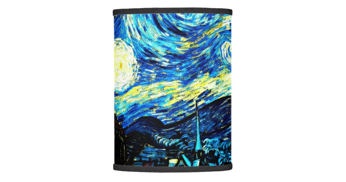 Starry Night Van Gogh Painting Lamp Shade Zazzle Starry Night Van Gogh Painting Lamp Shade Zazzle