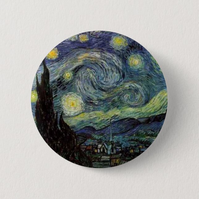 Starry Night - van Gogh Pinback Button (Front)