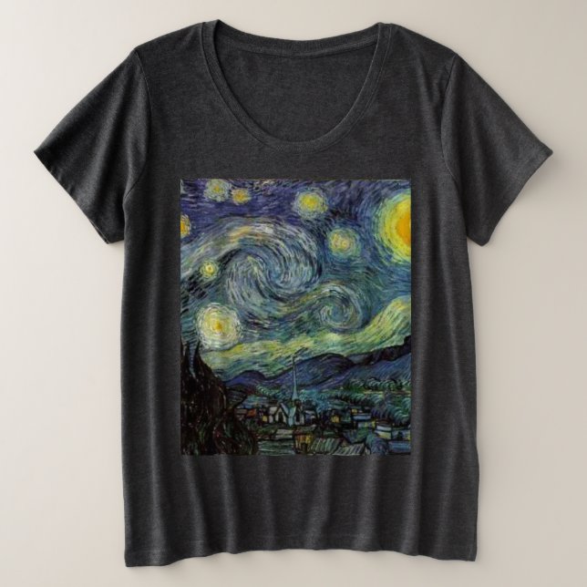 Starry Night - van Gogh Plus Size T-Shirt (Design Front)