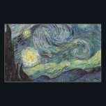 Starry Night - van Gogh Rectangular Sticker<br><div class="desc">From the miner's lamp of Nuenen to the one he placed on his window-sill following the scene with Gauguin; from the evening star he noted in 1875 in Corot Olive Orchard to the letter he wrote to his brother in August 1888, in which he said: "Some day or other you...</div>