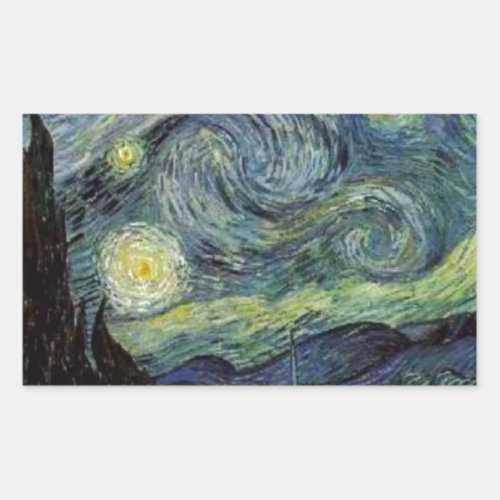 Starry Night _ van Gogh Rectangular Sticker
