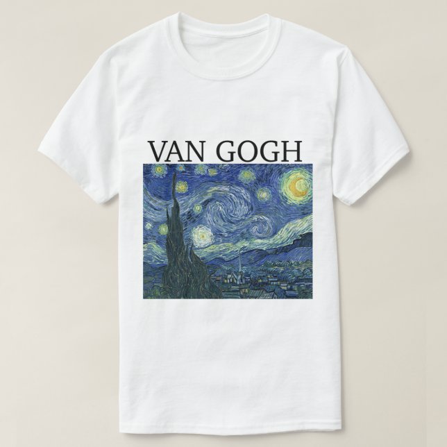 Starry Night Van Gogh T-Shirt (Design Front)