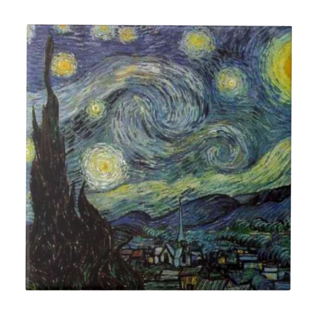 Starry Night - van Gogh Tile (Front)