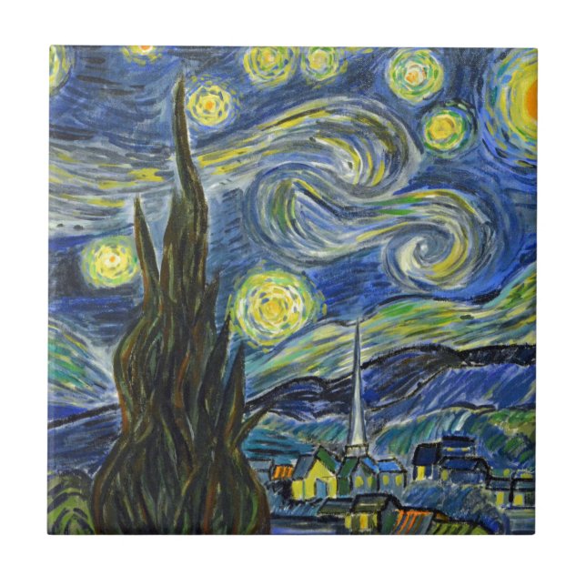 Starry Night, Van Gogh Tile (Front)