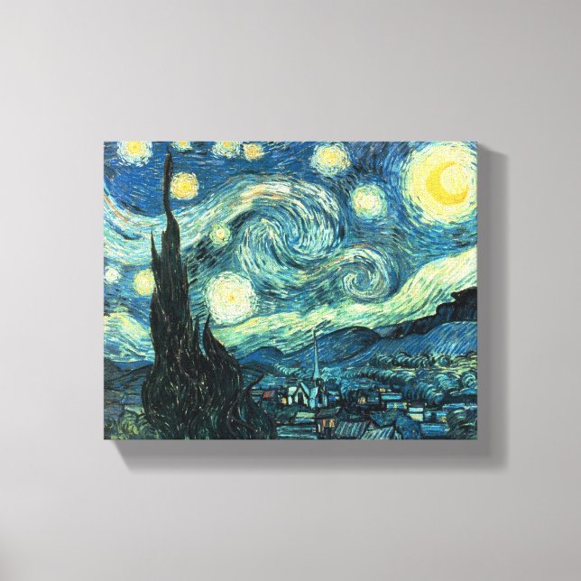 Starry Night Van Gogh Wrapped Canvas Print (Front)