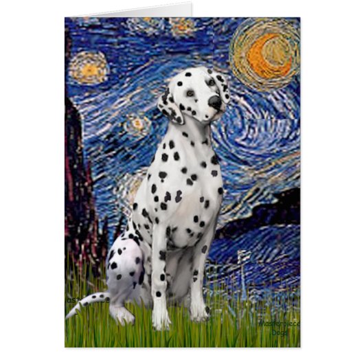 Starry Night (Vertical) - Dalmatian Cards (Front)