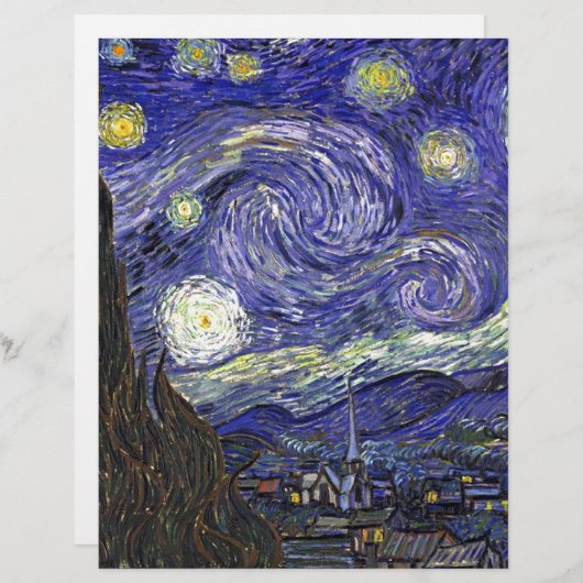 Starry Night, Vincent Van Gogh. (Front/Back)
