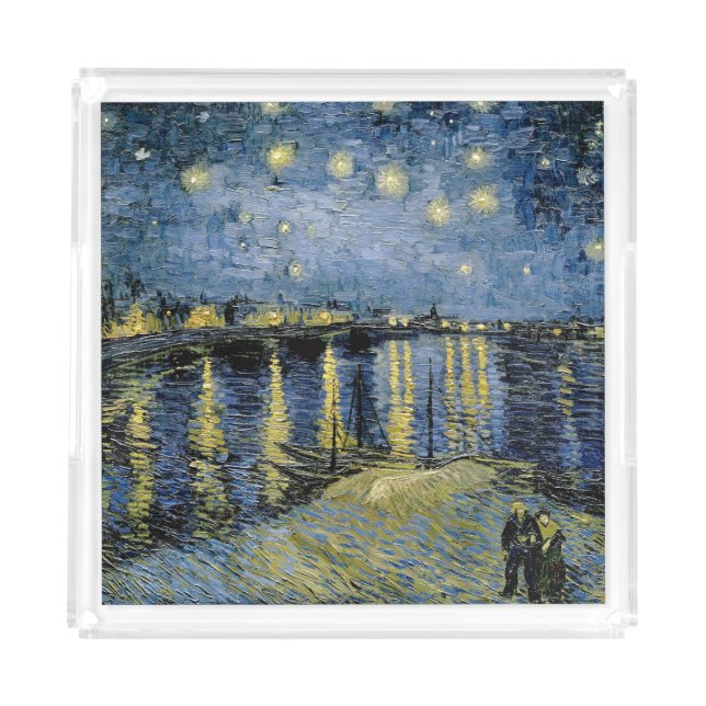  Starry Night  Vincent  van Gogh     Acrylic Tray (Front)