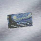 Starry Night Vincent van Gogh Artist Magnetic Business Card (In Situ)