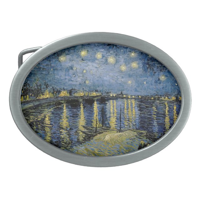  Starry Night  Vincent  van Gogh   Belt Buckle (Front)