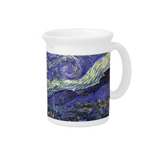 Starry Night, Vincent Van Gogh. Beverage Pitcher