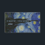 Starry Night Vincent van Gogh Business Card<br><div class="desc">This beautiful, fine art design shows Dutch post-Impressionist painter Vincent van Gogh's famous painting, "The Starry Night." Painted during his stay at the Saint Remy asylum in the 1880's, van Gogh depicted the rolling hills and cypress trees he saw from his window. He also added the village, which he could...</div>
