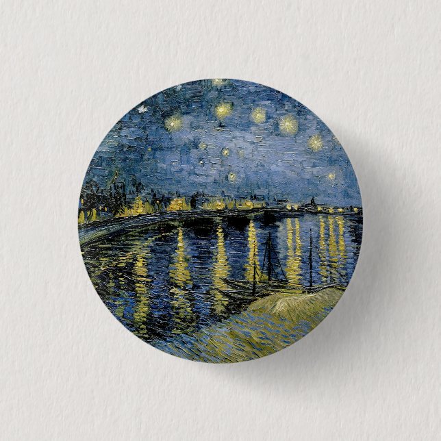  Starry Night  Vincent  van Gogh    Button (Front)