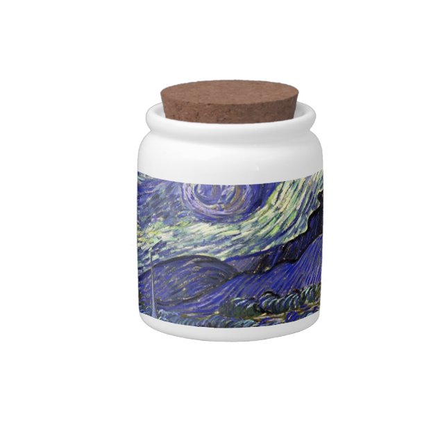 Starry Night, Vincent Van Gogh. Candy Jar (Right)