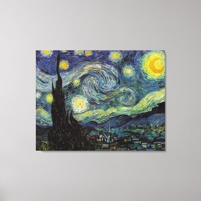 Starry Night, Vincent van Gogh Canvas Print (Front)