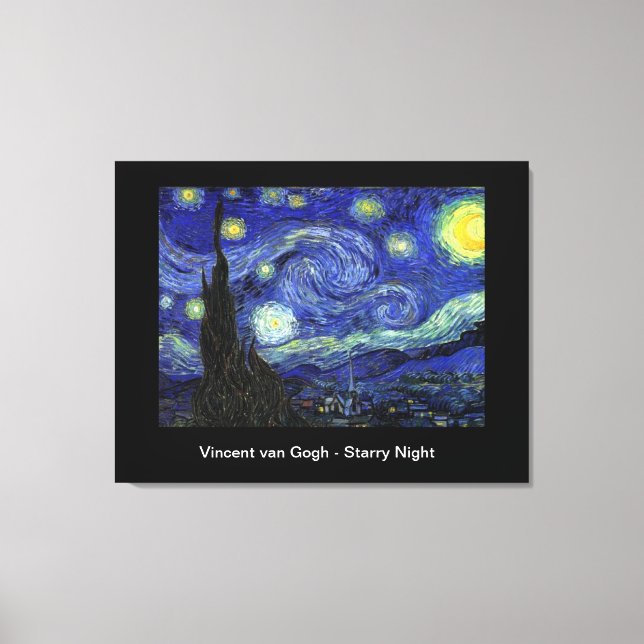 Starry Night, Vincent van Gogh Canvas Print (Front)