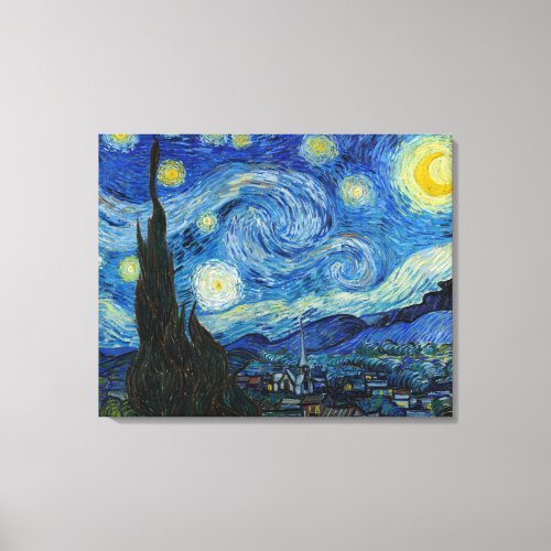 Starry Night  Vincent Van Gogh Canvas Print