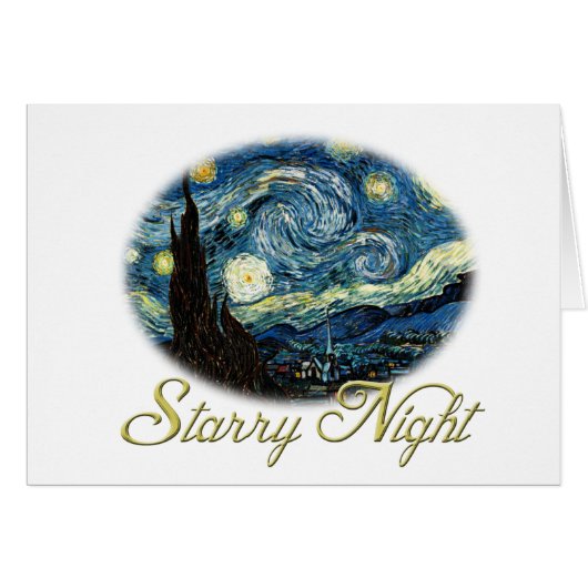 Starry Night, Vincent Van Gogh. Cards (Front Horizontal)
