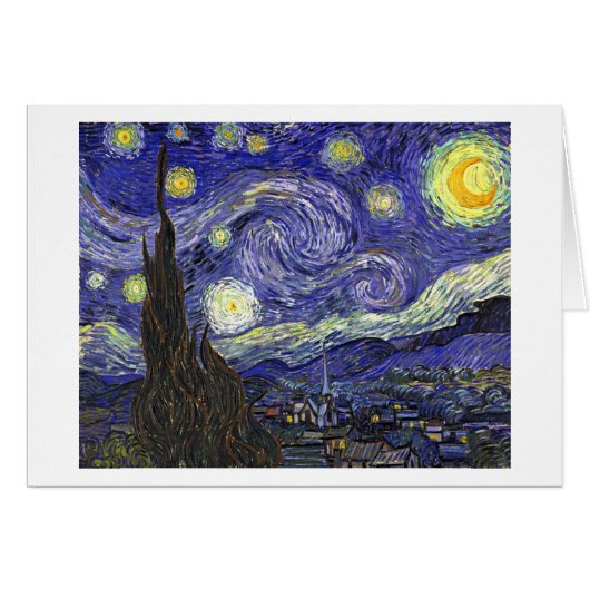 Starry Night, Vincent Van Gogh. Cards (Front Horizontal)