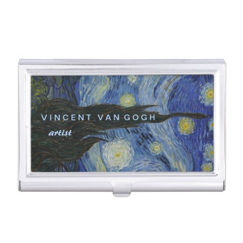 Starry Night Vincent van Gogh Case For Business Cards