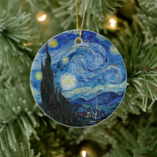 Starry Night   Vincent Van Gogh Ceramic Ornament