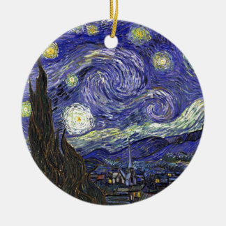 Starry Night, Vincent Van Gogh. Ceramic Ornament