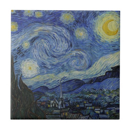 Starry Night Vincent van Gogh Ceramic Tile