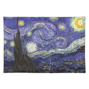 Starry Night, Vincent Van Gogh. Cloth Placemat