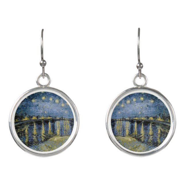  Starry Night  Vincent  van Gogh      Earrings (Front)