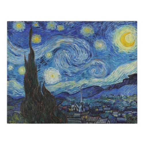 Starry Night Vincent van Gogh Faux Canvas Print
