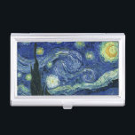 Starry Night Vincent van Gogh Fine Art Painting Case For Business Cards<br><div class="desc">Vincent van Gogh (Dutch, 1853 - 1890) Starry Night, 1889, Oil on canvas Unframed: 73 × 92 cm (28.7 × 36.2 in) This painting depicts the view from the east facing window of Van Gogh's asylum room at Saint-Rémy-de-Provence, he added an idealized village. It has been in the permanent collection...</div>