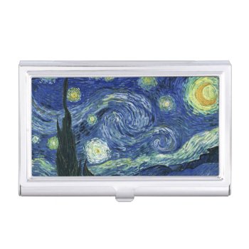 Starry Night Vincent Van Gogh Fine Art Painting Case For Business Cards by Then_Is_Now at Zazzle