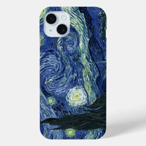 Starry Night Vincent van Gogh Fine Art Painting iPhone 15 Plus Case