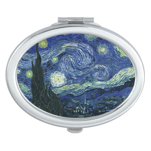 Starry Night Vincent van Gogh Fine Art Painting Compact Mirror
