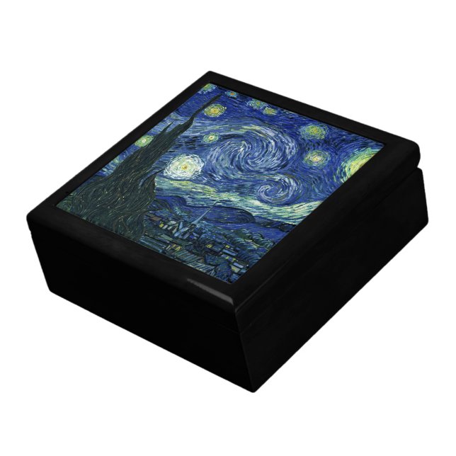 Starry Night Vincent van Gogh Fine Art Painting Jewelry Box (Side)